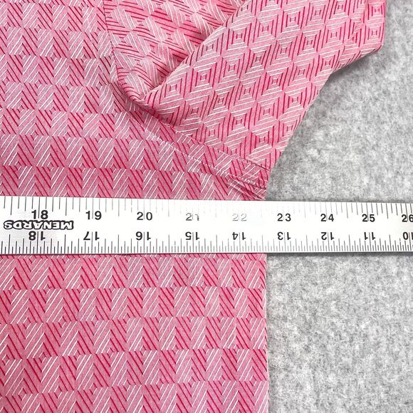 Robert Graham Shirt Mens 39 15.5 Med Pink Geometric Flip Cuff Collar Loud Bold - Picture 4 of 12